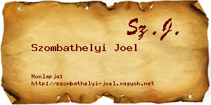 Szombathelyi Joel névjegykártya